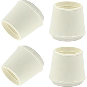 4pcs 1-1/2 Inch Round Chair Leg Tips Caps, Non-Slip Rubber Chair Leg Floor Protectors, White Furniture Leg Caps Fit for 1.45"-1.5" (37-38mm) Diameter Round Feet