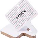 Epic Creations Dry Erase Paddles - 24 Pack 8.11 x 6.14 Inches - Double Sided Handheld Whiteboard - Dry Erase Signs - Hand Held White Board - Auction Paddles - White Board Paddles,Hand Dry Erase Board