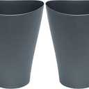 Rubbermaid Trash Can, 2.25 Gallon, Plastic, Gunmetal Blue | Pack of 2 | Bathroom | Vanity