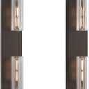 Farmhouse Wall Sconces Set of Two, HWH 4 Light Bathroom Vanity Lights Over Mirror, 40'' Vanity Light Bar Wall Mounted Vertical and Horizontal, Oil-Rubbed Bronze Finish, 5HY104B-4W-2PK ORB