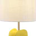 JONATHAN Y JYL1143C 17.5" Bohemian Elephant Table Lamp for Kids Room, Yellow Resin Animal Desk Lamp for Nursery, Playroom, Bedroom Bedside Nightstand, White Linen Drum Shade, LED Bulb Included