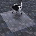 FuturHydro Desk Chair Mat for Flat to Low Pile Carpets, 45" x 53" Clear Office Home Floor Protector Mat, Transparent Mats for Office, Home and Gaming Floors (Rectangle), 45" X 53" Rectangular
