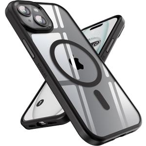 SUCGLES for iPhone 15 Case with MagSafe [Ultra Strong Magnetic] [12FT Military Drop Protection] [Shockproof Bumper] Slim Thin Mag Safe Phone Cover 6.1" for Apple iPhone15 (Black)