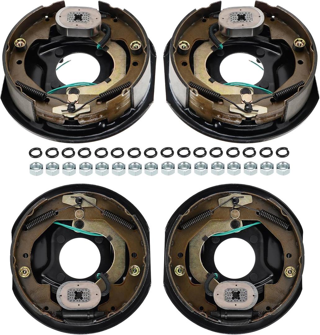 4Pcs 10" x 2-1/4" Electric Trailer Brake Assemblies for 3,500lbs, Left and Right