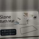 ZIKIBL Stone Bath Mat Diatomaceous Earth Shower Mat Non-Slip Super Absorbent Diatomite Stone Mats for Bathroom Floor Quick-Drying Easy to Clean (24''*16'' Grey)