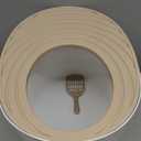 IRIS USA Large Top Entry Cat Litter Box Made in USA, Covered Enclosed Design with Lid, Litter Catching Grooved Top, Scatter Shield, Dog Proof, Scoop Included, Odor Control, Beige/White