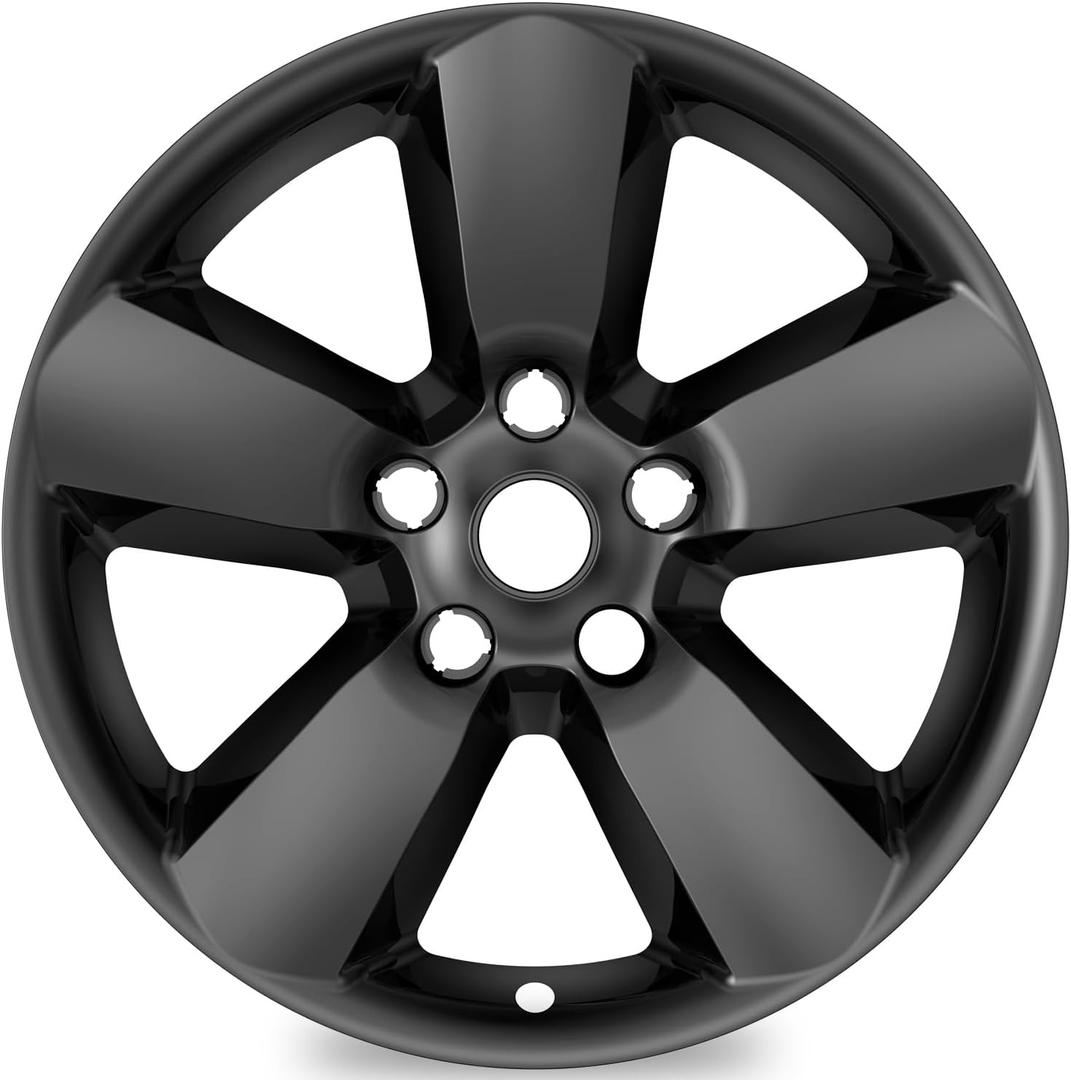 4-Pack Wheel Skins Compatible with Dodge RAM 1500 Pickup 2013 2014 2015 2016 2018, 20" 20 inch Alloy Wheel, Wheel Cover, Bright Black Color, Compare Your Wheel Shape & Size Carefully