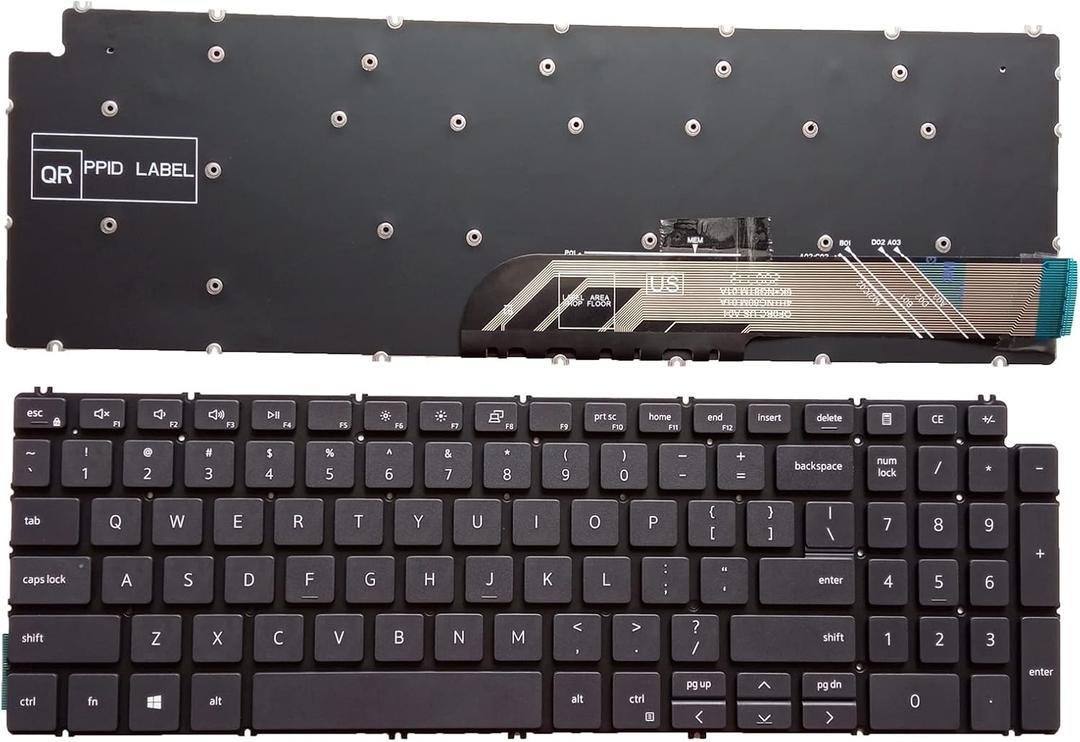 Siakoocty Laptop Replacement US Layout with Backlight Keyboard for Dell inspiron 15 3501 3502 3505 5501 5502 5508 5584 5590 5593 5594 5598, inspiron 15 7500 7501 7590 7591, Latitude 3510 Series