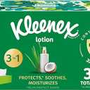 Kleenex Soothing Lotion Facial Tissues with Coconut Oil, Aloe & Vitamin E, 1 Flat Box, 120 Tissues per Box, 3-Ply (120 Total Tissues), 8 Pack
