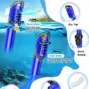 Mask Fins Snorkel Set, Snorkeling Gear for Adults, Panoramic View Snorkel Mask Anti-Fog, Adjustable Dive Flippers, Dry Top Snorkel and Travel Bag, Scuba Gear for Swimming Snorkeling Diving