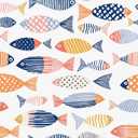 Fvlow Fish Wallpaper Floral Peel and Stick 17.4" x 118" Colorful Contact Paper Vintage Watercolor Self Adhesive Covering for Bedroom Cabinet Bathroom Home Decor