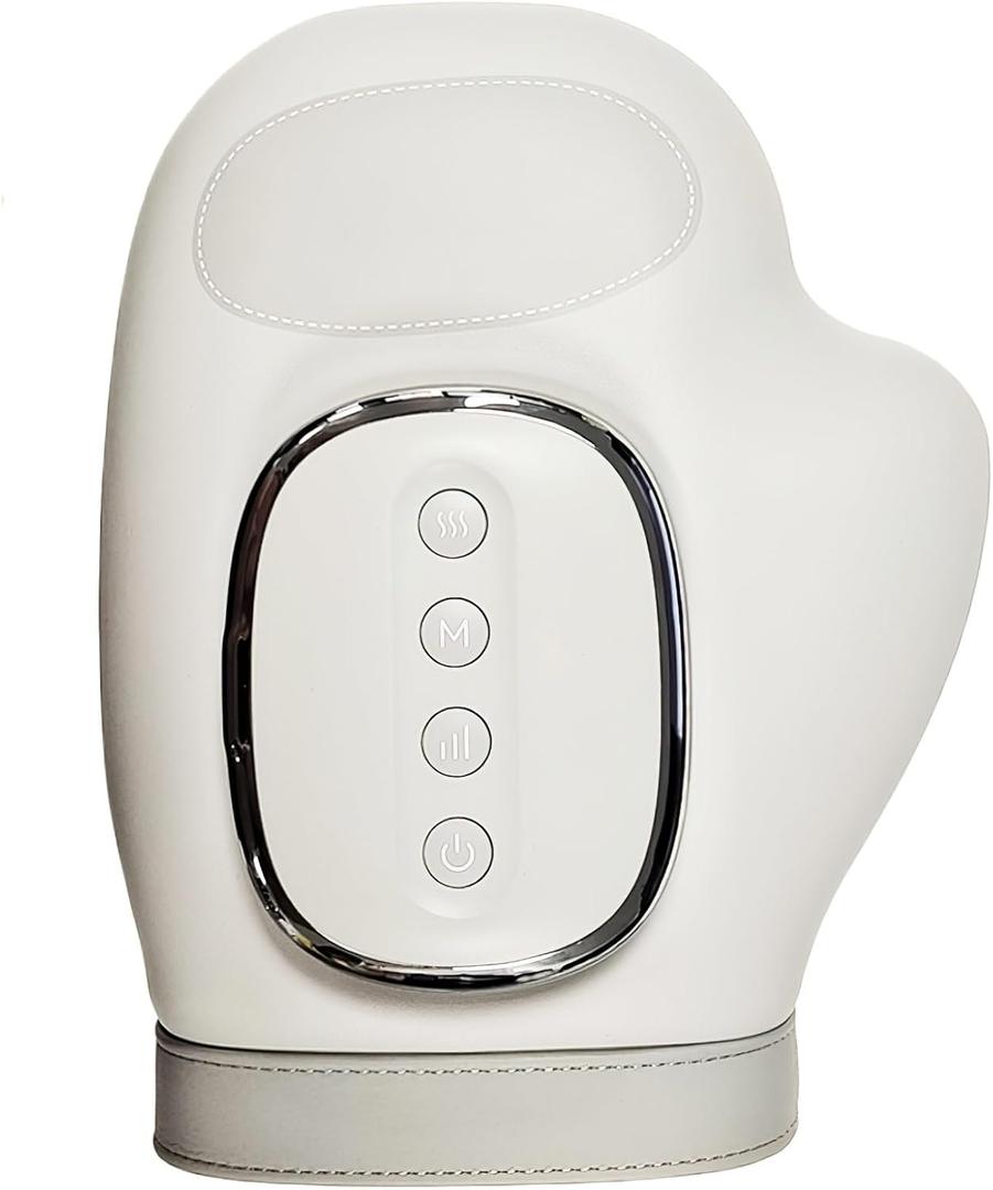 Hand Massager with Heat & Compression Therapy, Electric Hand Massage Glove for Arthritis, Carpal Tunnel - Air Pressure & Shiatsu Kneading - 5 Intensity Levels & USB Rechargeable (A)