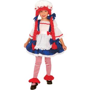 Rubies Rag Doll Girl Costume for Kids, Girl's Medium (Medium (8-10))