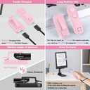 LANGREE Remote Page Turner for Kindle Paperwhite Oasis Kobo eReaders, Kindle Accessories, Page Turner Clicker for ipad Tablets Phone Reading Novels Taking Photos, Kindle Remote with Power Display Pink