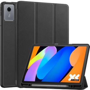 YRH for Idea Tab 11 inch Case 2025 with Pen Holder, Soft TPU Back Tablet Cover Case with Auto/Sleep (Black)