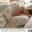 Bedsure 100% GOTS Certified Organic Cotton Sheets, King Size Sheets Set, 17" Deep Pocket Bedsheets with Corner Straps, Eco-Friendly, Soft, Breathable & Luxury PureWoven Cotton Hotel Bedding, Ivory