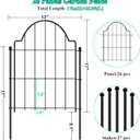 Decorative Garden Fences 17in x 26.9ft, 26 Pack Outdoor Fencing Animal Barrier Dog Border, Metal Wire Fence Panels for Garden Decor, Flower Bed Edging Borders for No Dig Patio Yard
