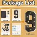 imprsv Marquee Numbers Black 3FT: Black Party Decor - Light Up Number 9 Large 3 Feet Tall - Birthday Decorations for Him Her 9th 90th