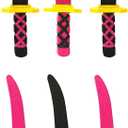Super Z Outlet Lightweight Safe Soft Foam Toy Swords Ninja Pirate Style with Handle for Party Favors, Children Games & Activities (6 Pack)