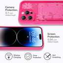 MOWIME Compatible with iPhone 14 Pro Max Case with Card Holder, Daisy Floral Shockproof Soft TPU Protective Cover Women Girls, Anti Scratch Wallet Case for iPhone 14 Pro Max 6.7 Inch, Hot Pink