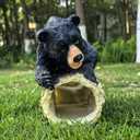 Decorative Gutter Downspout Extensions Statue,3" x 4" Downspout Extension Sculpture,Bear Decorative Rain Gutter Downspout Extension Figurine Decor Sculpture for Lawn Yard