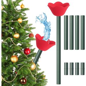Christmas Tree Watering Funnel, 47 Inch Flower Shape Adjustable 6 Section Design, Christmas Tree Watering System, Christmas Tree Waterer, Long Funnel Wide Opening Reusable, Plant Watering Tool