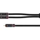 Monoprice 1-Male to 2-Female RCA Y-Adapter - 1 Feet - Black | Gold Plated Connectors, Double Shielded With Copper Braiding - Onix Series, 12 Inch