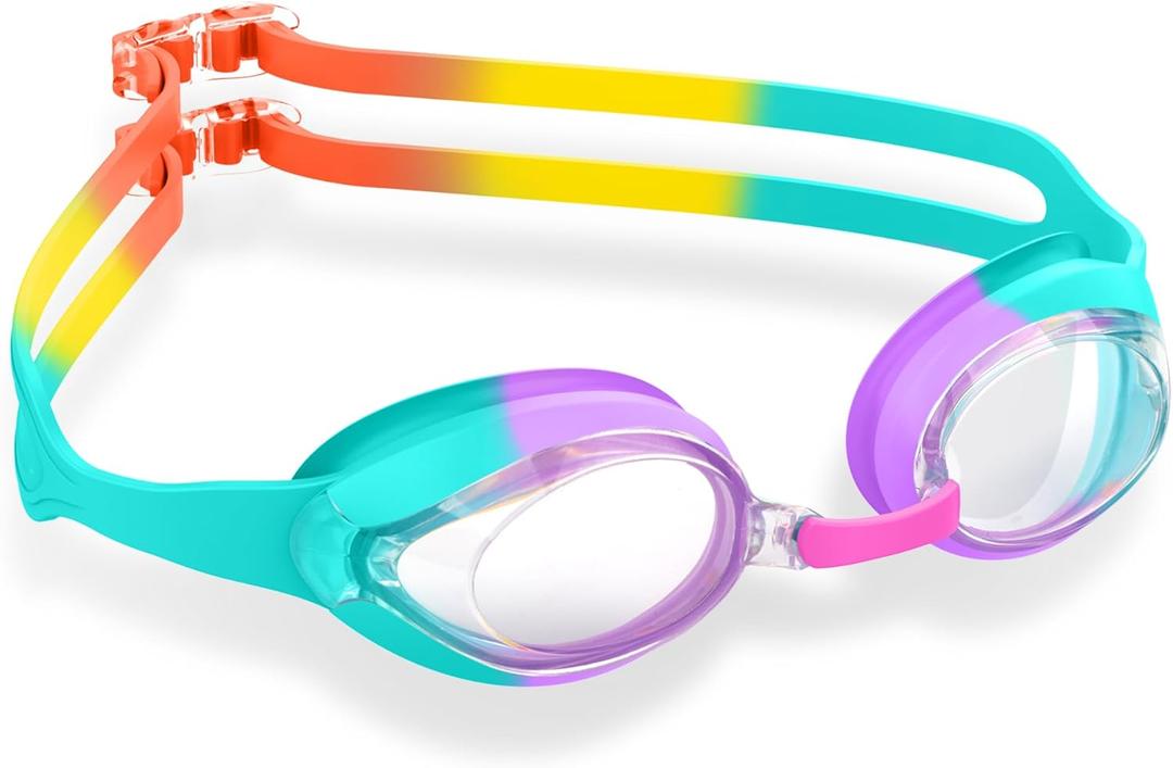 gradient swimming goggles Anti-Fog Waterproof Anti-UV Clear Vision Water Pool Goggles multi-color dark design