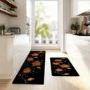 Set of 2 Kitchen Rugs - 17"x47"+17"x30" Kitchen Mats for Floor Washable Non Slip Front Door Mat Floor Rug for Home Kitchen Decorations, Sink, Office, Laundry (Lily)