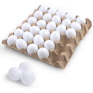 SallyFashion 14 PCS White Plastic Eggs Paintable Fake Eggs for Crafts, Easter Hunts, Basket Fillers, Gift and Party Favor