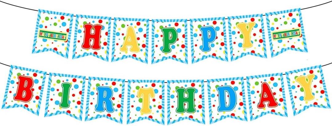 Friend Birthday Banner for Street Theme Party Supplies Colorful Happy Birthday Hanging Decorations Banner