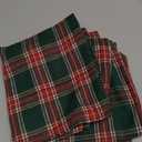 AQOTHES Pack of 2 Christmas Plaid Decorative Throw Pillow Covers Scottish Tartan Cushion Case for Farmhouse Home Holiday Decor Red and Green, 18 x 18 Inches