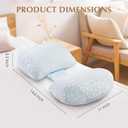 Pregnancy Pillows for Sleeping, Adjustable Travel Wedge Pillow for Belly, Back & Hip Support, Compact Maternity Sleep Pillow with Cooling Washable Cover, Multi-Use for Pregnant Side Sleepers