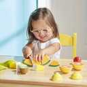 Melissa & Doug Wooden Cutting Fruit Toy Food Set & Pretend Play Kitchen Accessories, Preschool Learning Toys for Girls & Boys 3+, 11.8 X 10.85 X 1.95