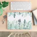 Case for MacBook Pro 16 inch (A2141, 2020 2019 Release), 3D Effect Matte Clear See Through Hard Cover & Keyboard Cover Compatible Mac Pro 16 inch with Touch Bar and Touch ID - Green Plants