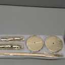 Gold Taper Candle Holder Set of 6, Brass Gold Tall Candlestick Holders, Metal Vintage Candle Stickers Long Holder Set, Pillar Decorative Candle Holder Fits 3/4 Inch Candle