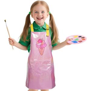Kids Aprons with Pocket Cooking Baking Kitchen Art Cute Chef Apron for Boys Girls