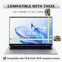 9H Tempered Glass Anti-Glare Screen Protector for HP 15.6" 16:9 Laptops: Envy x360, Pavilion, ProBook, EliteBook, OMEN, Victus, 15-eg/eh/er/ee/ed/dw/dy/ef/fd/fr, 15t/15z/15m