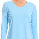 7 Pack Womens Long Sleeve Athletic Shirts UV Sun Protection UPF 50+ Quick Dry Workout Running Tops V Neck (XXL)