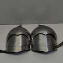 AnNafi Medieval Shoulder Pauldron Set Pair Plate Metal Armor Steel | Arm Shoulder Pauldrons Set Viking Crusader Costume for Adult men women | Battle Ready LARP, Historical Events, Halloween, Renfair