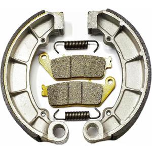 Front Brake Pads Rear Shoes Drum for Honda Shadow Spirit VT750 C2 DC 2001-2014 - VT750 Aero 2004-2015 - Shadow Phantom C2B 2010-2021 - Deluxe C/CD 1998-2003 - VT750 RS 2010-2014 FA196 343