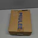 MIULEE Beige White Blackout Curtains for Bedroom Living Room 84 Inches Long 2 Panels, Thermal Insulated Room Darkening Drapes Grommet Noise Reducing Light Blocking Window Treatments 40x84 Inch