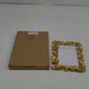 5x7 Picture Frame Vintage Gold Frames, Ornate Leaf Textured Hand-Crafted Resin with Glass Front, Gold Picture Frames for Tabletop Display, Retro Design Home Decor