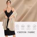 Shawls and Wraps for Evening Dresses Sheer Chiffon Women Elegant Soft Silky Wraps Wedding Bridal Scarf