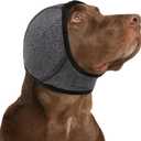 KOESON Dog Calming Hoodie - No Shake Ear Wraps for Dogs, Anxiety Relief & Noise Protection, Water Resistant Pet Ear Cover Muffs for Thunderstorms, Swimming, Firework, Grooming, Bathing, Grey M