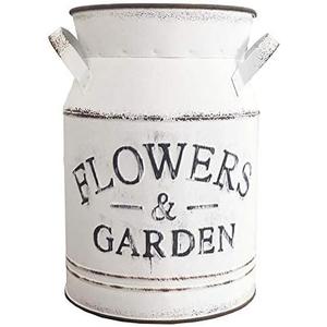 Galvanized Metal Rusty Milk Can Jug Pot for Home,Garden Decoration or Gift (Large)