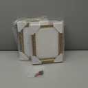 eletecpro 5x7 Picture Frames Set of 2, Vintage Photo Frames with Glass, Display 4x6 Photo with Mat or 5x7 without Mat for Tabletop or Wall Decor, Gold