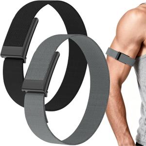 Vanet 2-Pack Nylon Straps Compatible for Whoop 5.0 Bicep Bands Peak, MG Life & One, Breathable Sport Elastic 5.0 Ankle/Arm Bands Fitness Training, Adjustable Replacement Strap Men Women, Not for Gen 4