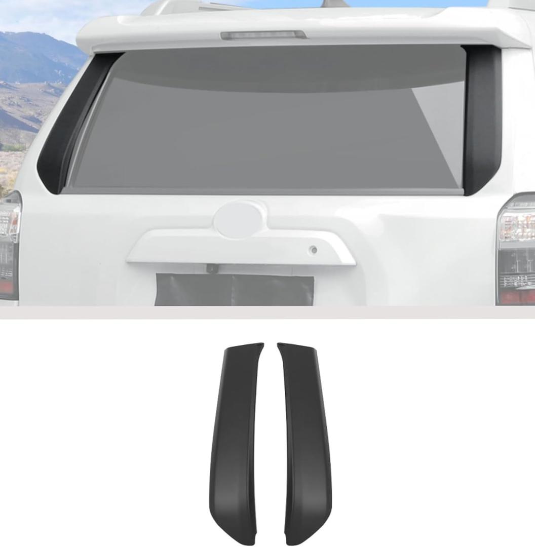 JWWY for 4Runner Tailgate Rear Back Trunk Door Window Cover Trim Compatible with 2010-2025+ Toyota 4Runner Exterior Accessories, 2pcs Matte Black