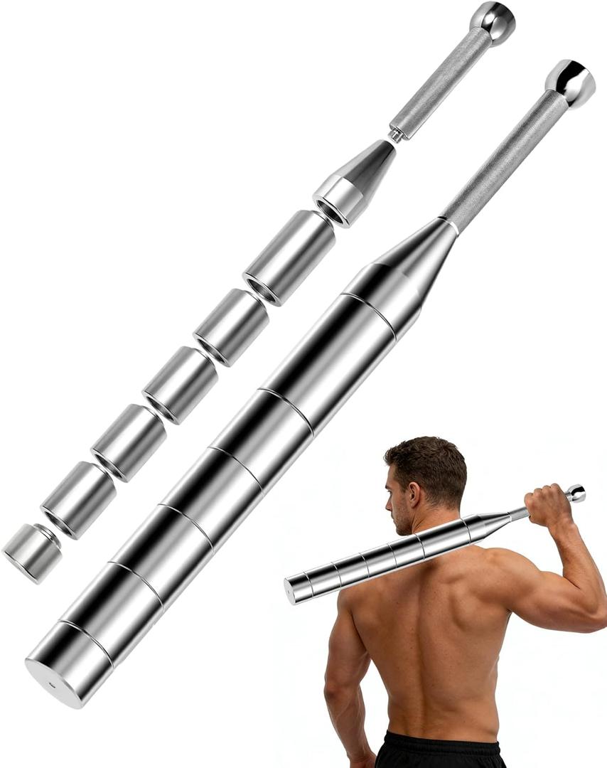 Adjustable Macebell, 6/8/13-in-1 Indian Club Weighted for Strength Training, Shoulder & Grip Workouts, Progressive Weight System (35.2LB)